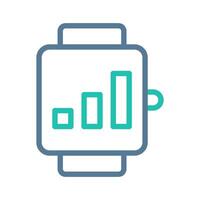 Smartwatch Symbol duocolor Grün Licht grau Farbe Sport Symbol Illustration. vektor