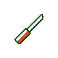kniv ikon duotone grön orange Färg militär symbol perfekt. vektor