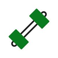 hantel ikon duotone grön svart Färg sport symbol illustration. vektor