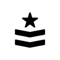 bricka ikon fast svart Färg militär symbol perfekt. vektor