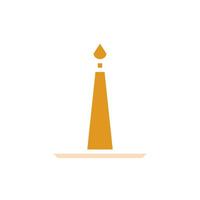 ljus ikon fast orange gul Färg kinesisk ny år symbol perfekt. vektor