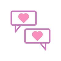 massage kärlek ikon duotone lila rosa stil valentine illustration symbol perfekt. vektor