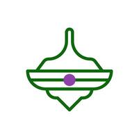 Spinnen Symbol Duotone Grün lila Farbe Chinesisch Neu Jahr Symbol perfekt. vektor
