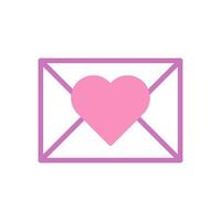 massage kärlek ikon duotone lila rosa stil valentine illustration symbol perfekt. vektor