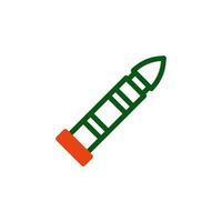 kula ikon duotone grön orange Färg militär symbol perfekt. vektor
