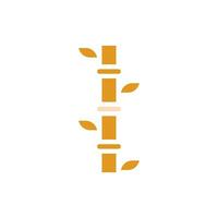 Bambus Symbol solide Orange Gelb Farbe Chinesisch Neu Jahr Symbol perfekt. vektor