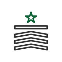 bricka ikon duofärg grå grön Färg militär symbol perfekt. vektor