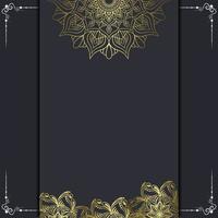 Luxus Gold Mandala verzierten Hintergrund für Hochzeitseinladung, Buchcover mit Mandala Element Stil Premium Vektor