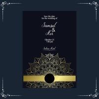 Luxus Gold Mandala verzierten Hintergrund für Hochzeitseinladung, Buchcover mit Mandala Element Stil Premium Vektor