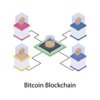 Bitcoin-Blockchain-Elemente vektor