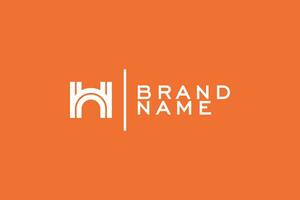 Initiale h Brief Logo Design Vektor Vorlage. kreativ Alphabet Brief und Monogramm Symbol im Weiß und Orange Farben