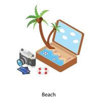 strand och semester vektor
