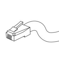 rj45 kontakt. vektor översikt illustration.