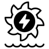 Wasserkraft Leistung Symbol vektor