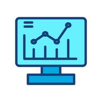 Daten Analyse, Agentur, Graph, Geschäft Computer dokumentieren, planen Symbol., Logo, isolieren auf ein Weiß Hintergrund vektor