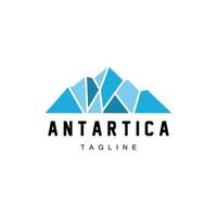 isberg logotyp, antarctica logotyp design, enkel natur landskap vektor illustration mall