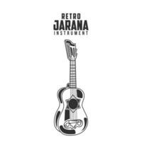 retro jarana instrument vektor illustration, mexikansk musik instrument stock vektor