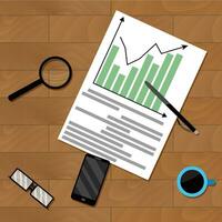 infochart strategi pappersarbete, vektor finansiell organisation Diagram illustration