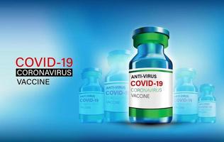 Medizinischer Impfstoff gegen die Coronavirus-Krankheit Covid-19-Infektion. vektor