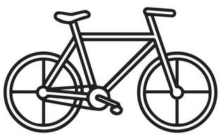 cykel. linjär ikon. linje med redigerbar stroke, cykel ikon vektor logotyp illustration design