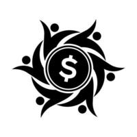 kreativ Mann und Geld Logo vektor