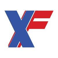 brev logotyp x och f ,xf vektor