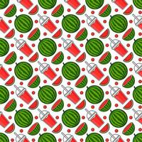 Wassermelone Obst Saft nahtlos Muster Hintergrund Illustration vektor