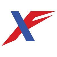 Brief Logo x und f ,xf Vektor