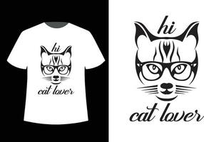 katt älskare tshirt design vektor