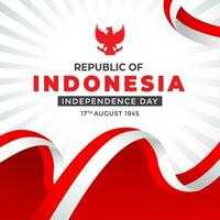 Bendera Merah putih Indonesien oder bingkai Bendera Merah putih und Hintergrund Merah putih oder Ornament Rahmen Merah putih vektor