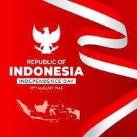 Bendera Merah putih Indonesien oder bingkai Bendera Merah putih und Hintergrund Merah putih oder Ornament Rahmen Merah putih vektor