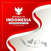 bendera Merah putih indonesien eller bingkai bendera Merah putih och bakgrund Merah putih eller prydnad ram Merah putih vektor