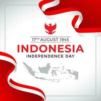 Bendera Merah putih Indonesien oder bingkai Bendera Merah putih und Hintergrund Merah putih oder Ornament Rahmen Merah putih vektor
