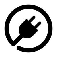 Stecker im Vektor Symbol zum Grafik Design, Logo, Webseite, Sozial Medien, Handy, Mobiltelefon Anwendung, ui