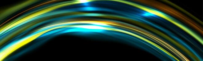 färgrik glansig lysande vågor abstrakt bakgrund vektor