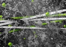grunge grå grön abstrakt bakgrund med Ränder och pärlor vektor