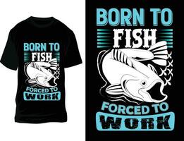 Angeln T-Shirt Design, Fisch, t Hemd Design vektor