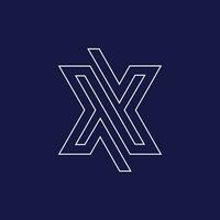 fri vektor x logotyp ikon minimal design