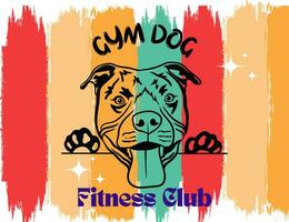 Gym hund kondition klubb. vektor