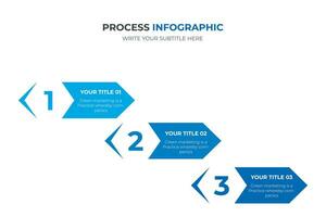 3 steg riktning pil Graf glida mall företag data. Diagram, diagram, design. kreativ begrepp för infografik, Rapportera. vektor