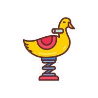 Ente Wippe Symbol im Vektor. Illustration vektor