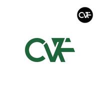 Brief cvf Monogramm Logo Design vektor