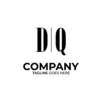 initial brev dq logotyp design vektor