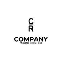 cr brev logotyp design vektor