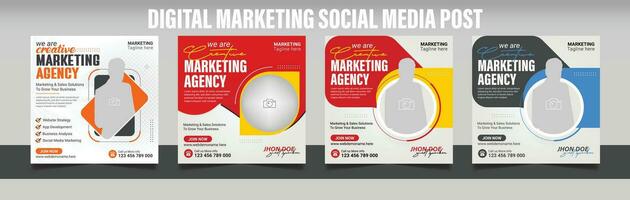 Digital Marketing Agentur Webinar Sozial Medien instagram Post Banner korporativ Geschäft Konferenz Platz Flyer Vorlage vektor