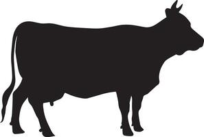 das Vieh Vektor Silhouette Illustration schwarz Farbe