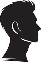 Mann Profil Vektor Silhouette Illustration schwarz Farbe