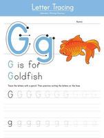 g für Goldfisch vektor