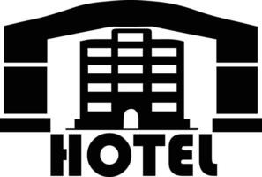 Hotel Logo Vektor Silhouette, Hotel Symbol Vektor