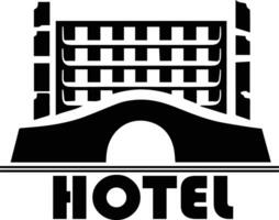 Hotel Logo Vektor Silhouette, Hotel Symbol Vektor